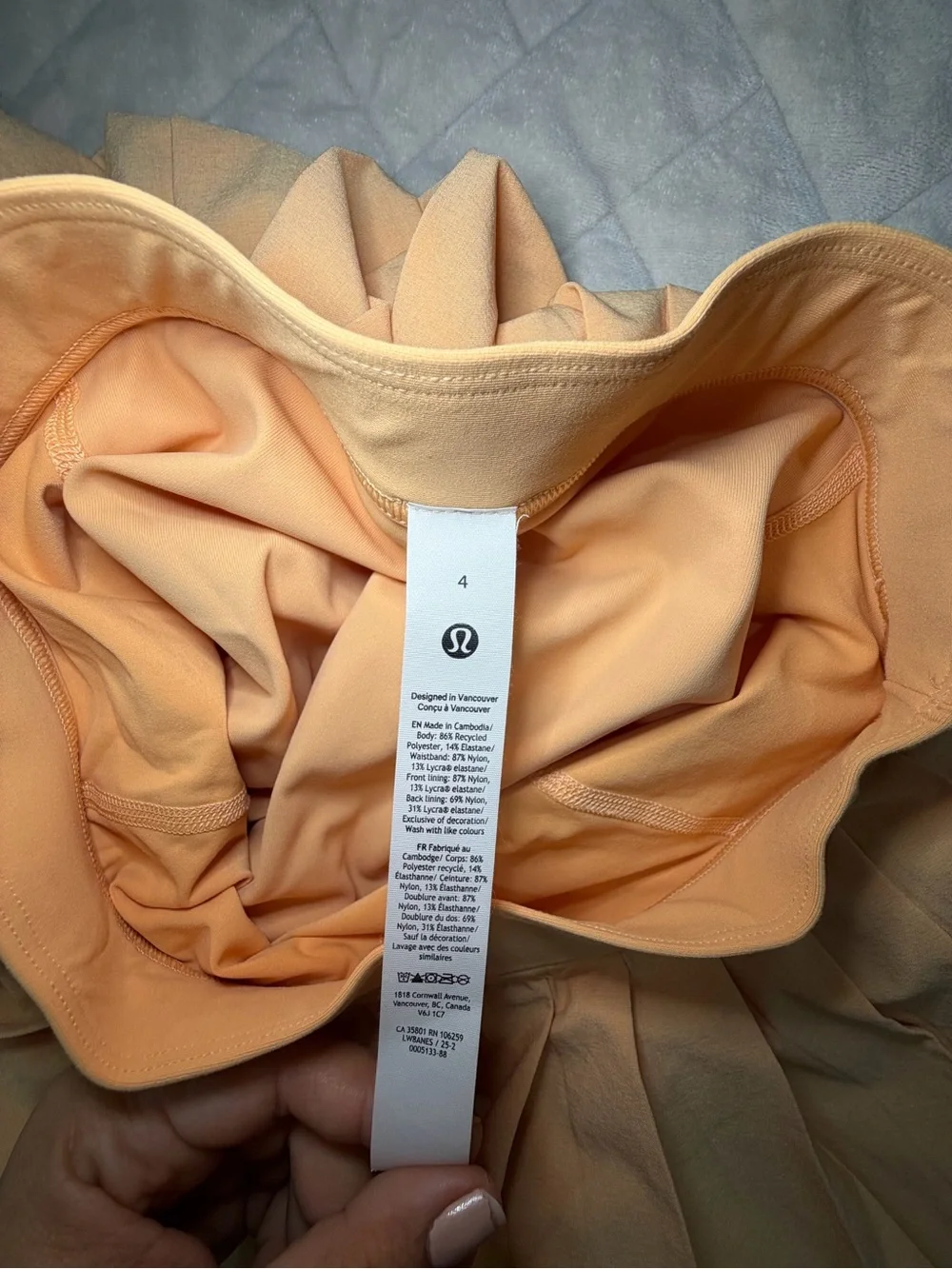 lululemon athletica Peach Pleated Skater Skirt